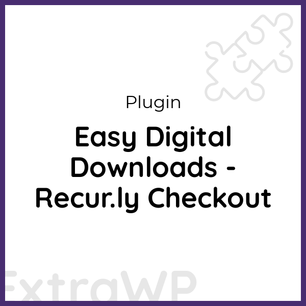 Easy Digital Downloads - Recur.ly Checkout