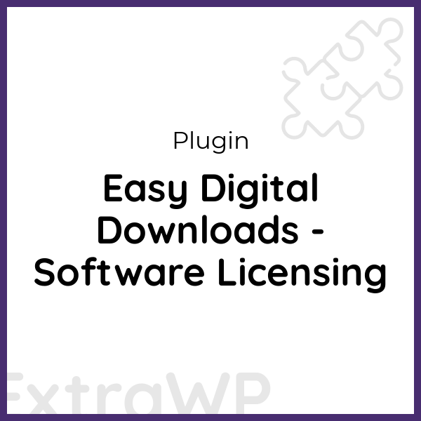 Easy Digital Downloads - Software Licensing