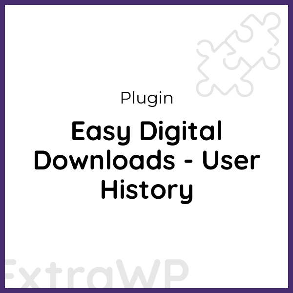 Easy Digital Downloads - User History