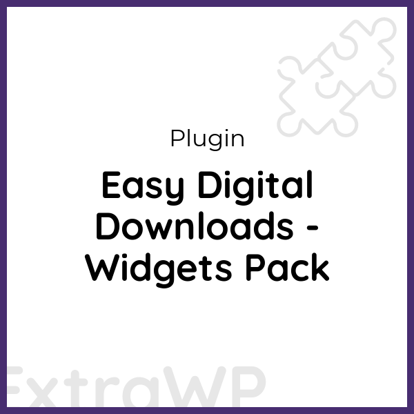 Easy Digital Downloads - Widgets Pack