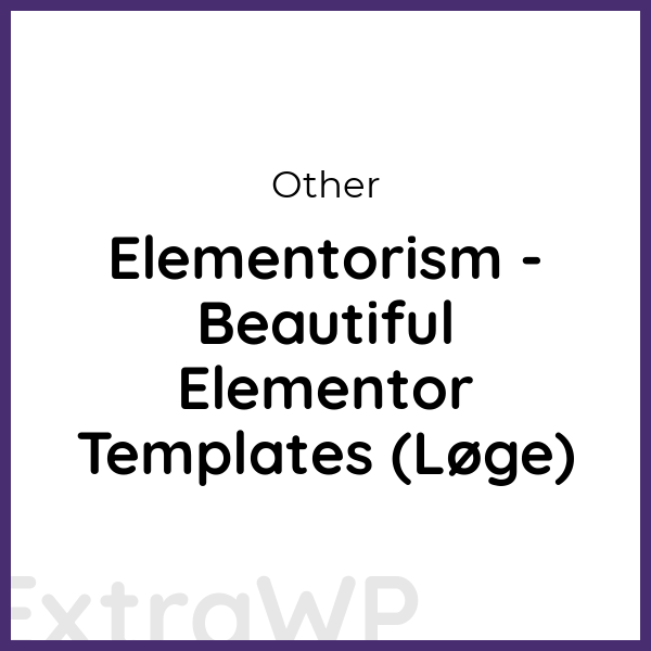 Elementorism - Beautiful Elementor Templates (Løge)