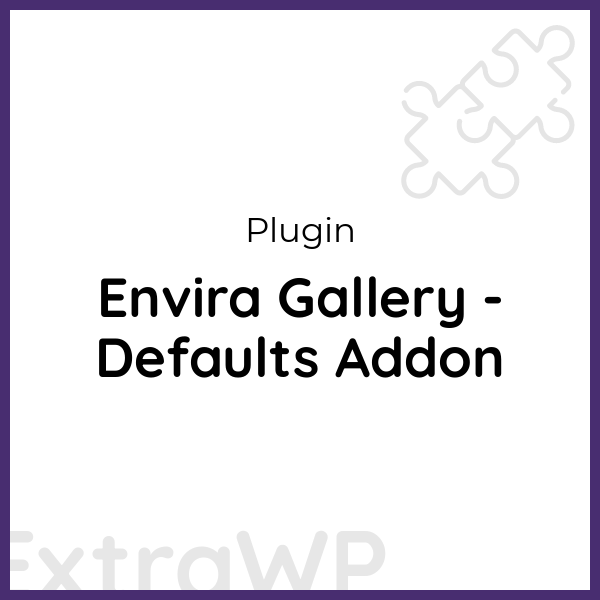Envira Gallery - Defaults Addon