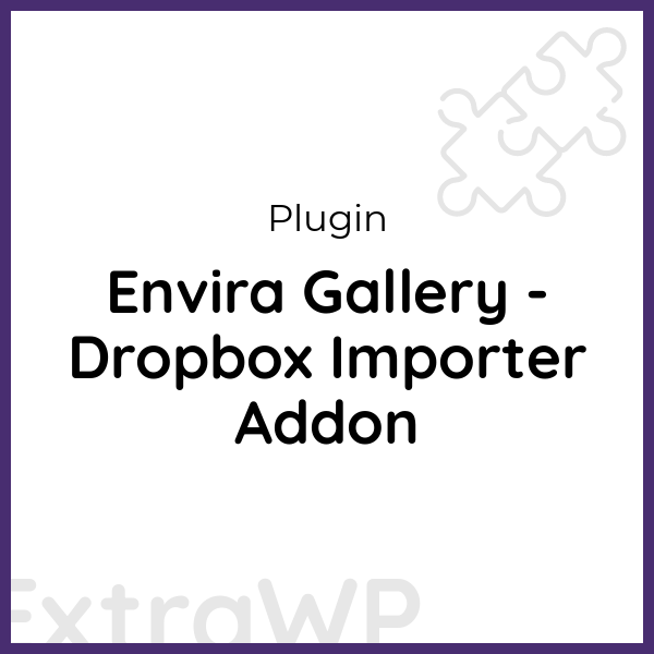 Envira Gallery - Dropbox Importer Addon