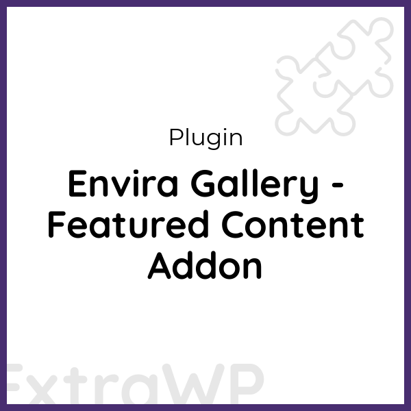 Envira Gallery - Featured Content Addon