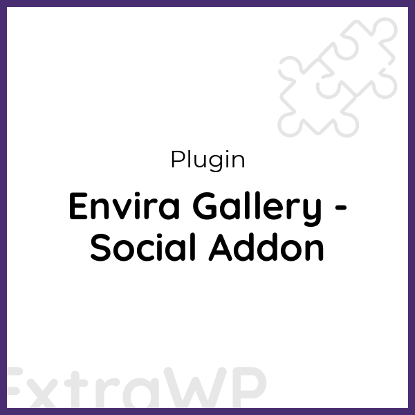 Envira Gallery - Social Addon