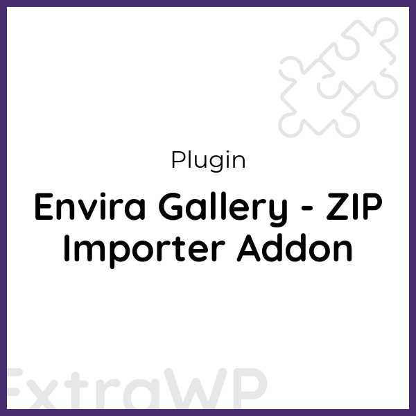 Envira Gallery - ZIP Importer Addon