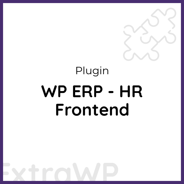 WP ERP - HR Frontend