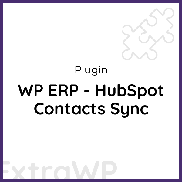 WP ERP - HubSpot Contacts Sync