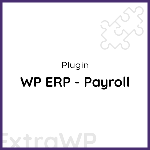 WP ERP - Payroll