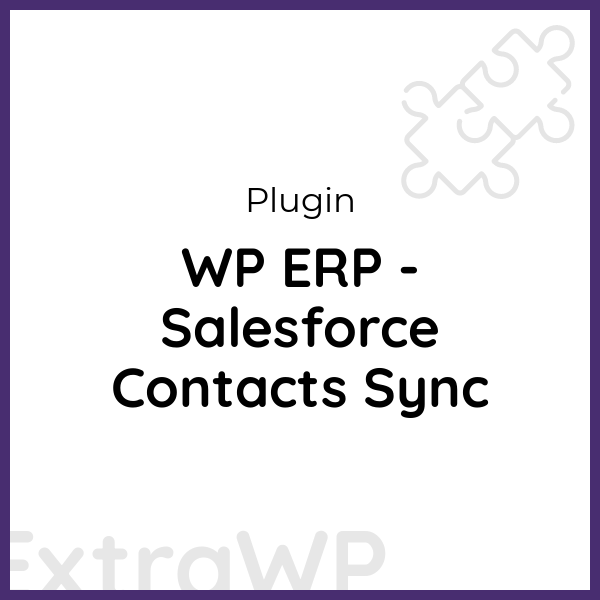 WP ERP - Salesforce Contacts Sync