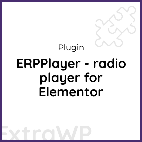 ERPPlayer - radio player for Elementor