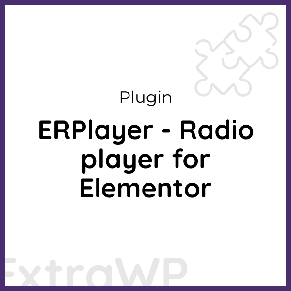 ERPlayer - Radio player for Elementor