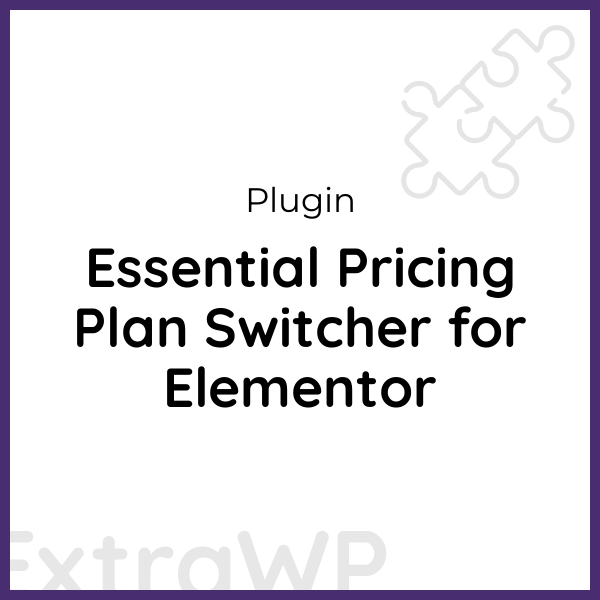 Essential Pricing Plan Switcher for Elementor