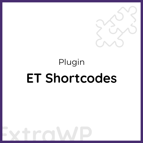 ET Shortcodes