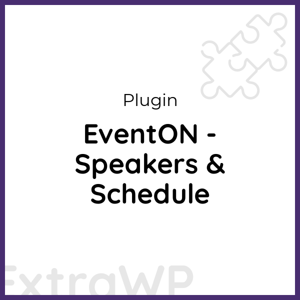 EventON - Speakers & Schedule