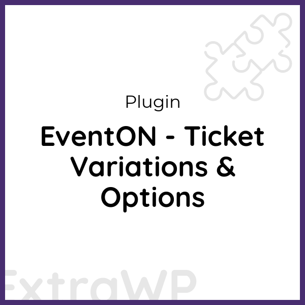 EventON - Ticket Variations & Options