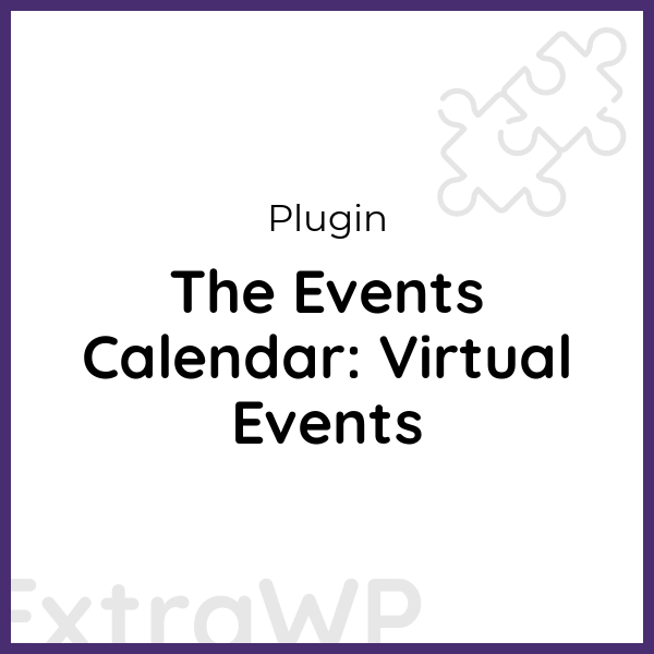 The Events Calendar: Virtual Events