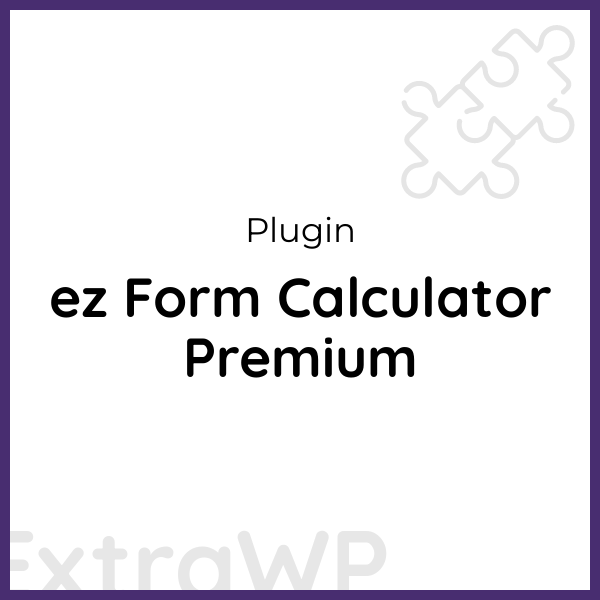 ez Form Calculator Premium