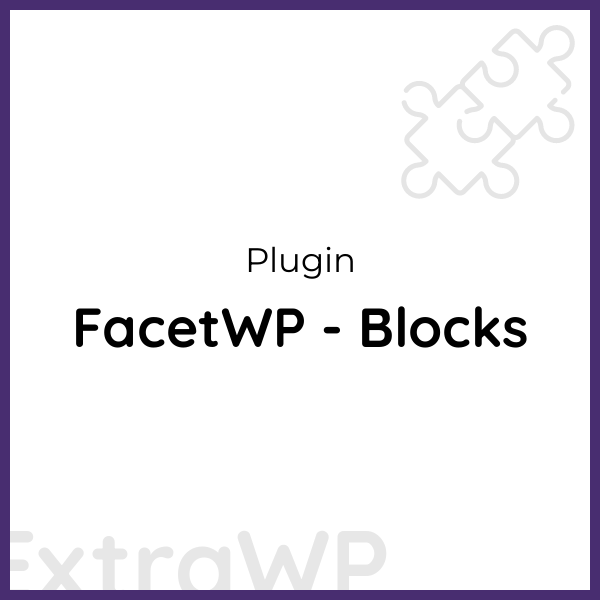 FacetWP - Blocks