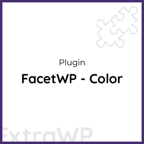 FacetWP - Color