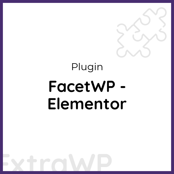 FacetWP - Elementor