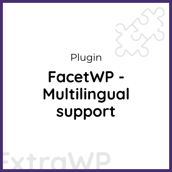 FacetWP - Multilingual support