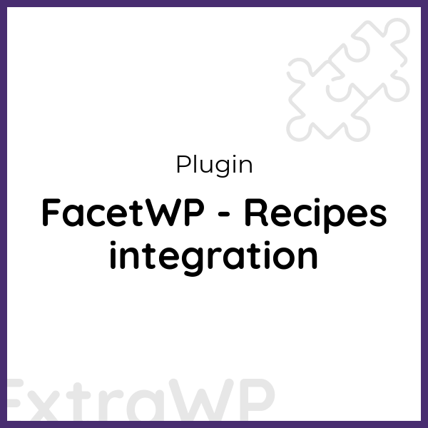 FacetWP - Recipes integration