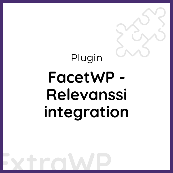 FacetWP - Relevanssi integration