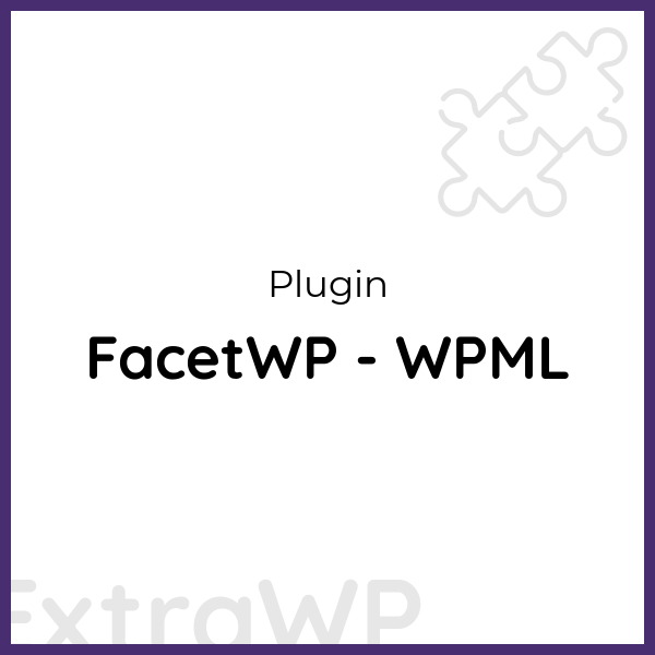 FacetWP - WPML