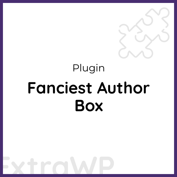 Fanciest Author Box