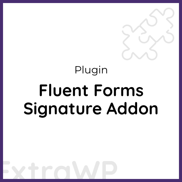 Fluent Forms Signature Addon