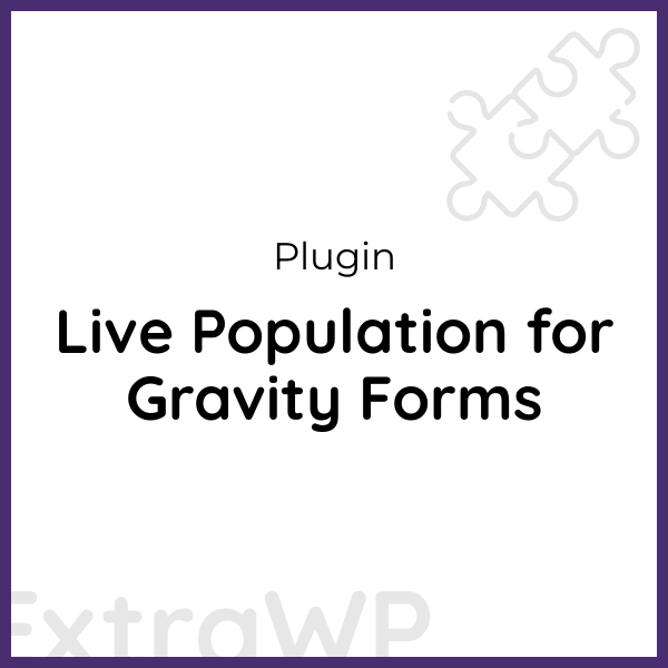 Live Population for Gravity Forms