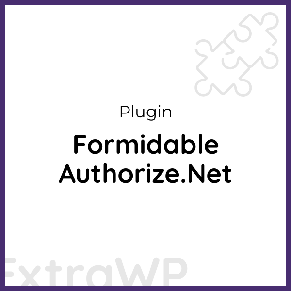 Formidable Authorize.Net