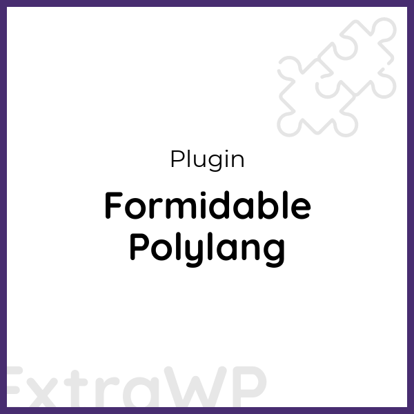 Formidable Polylang
