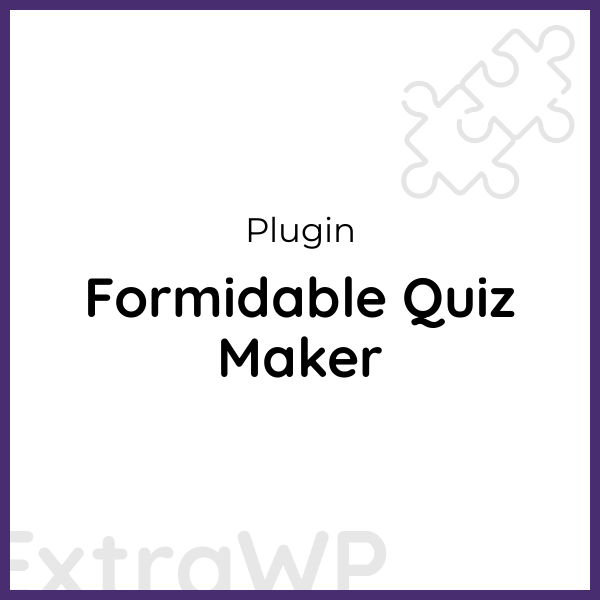 Formidable Quiz Maker