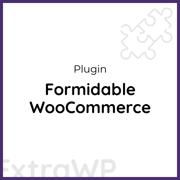 Formidable WooCommerce