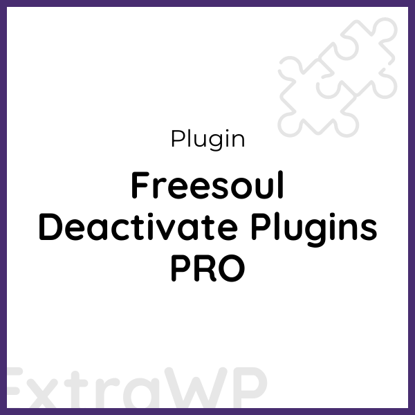 Freesoul Deactivate Plugins PRO