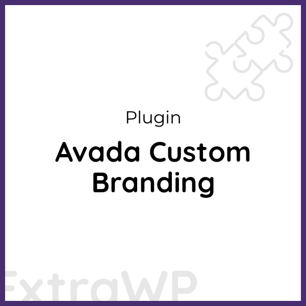 Avada Custom Branding