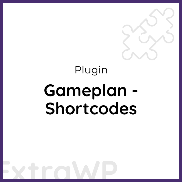 Gameplan - Shortcodes