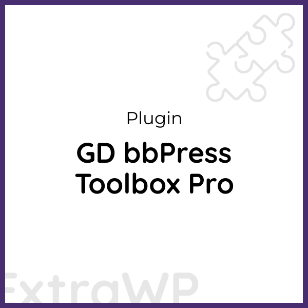 GD bbPress Toolbox Pro