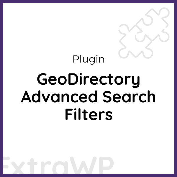 GeoDirectory Advanced Search Filters