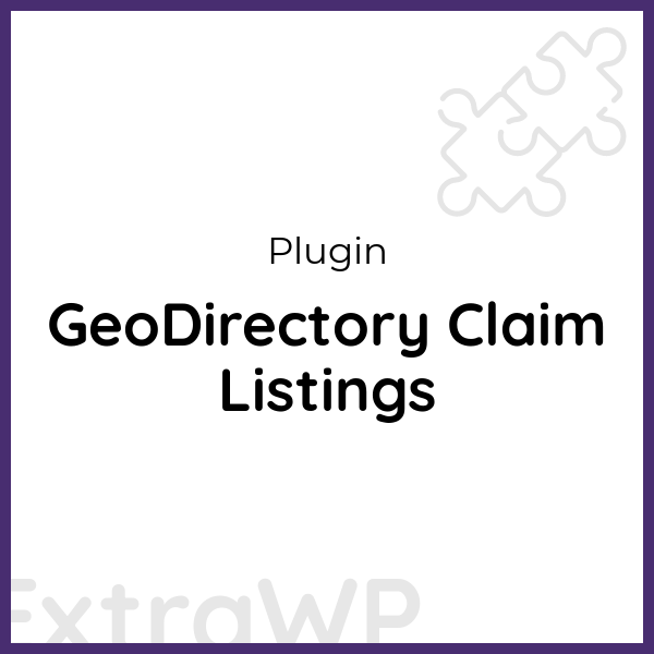 GeoDirectory Claim Listings