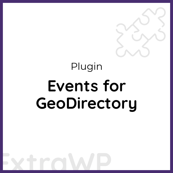 Events for GeoDirectory