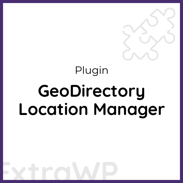 GeoDirectory Location Manager