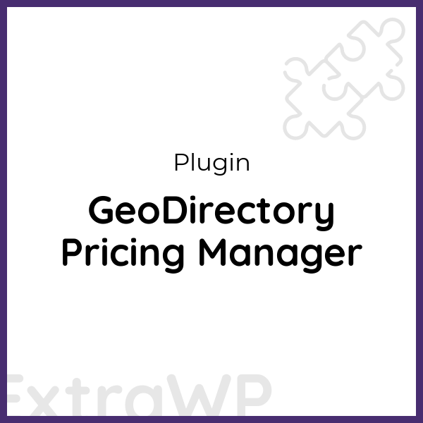 GeoDirectory Pricing Manager