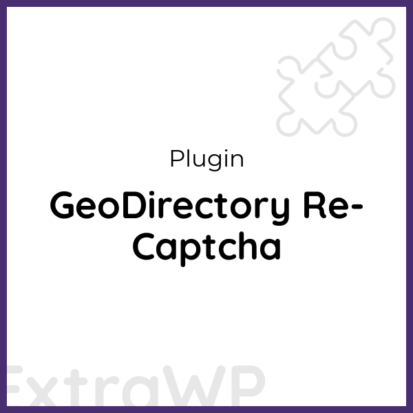 GeoDirectory Re-Captcha