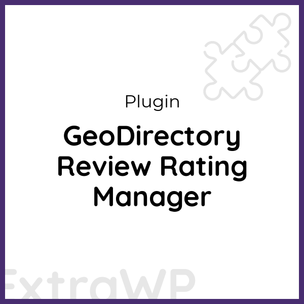 GeoDirectory Review Rating Manager