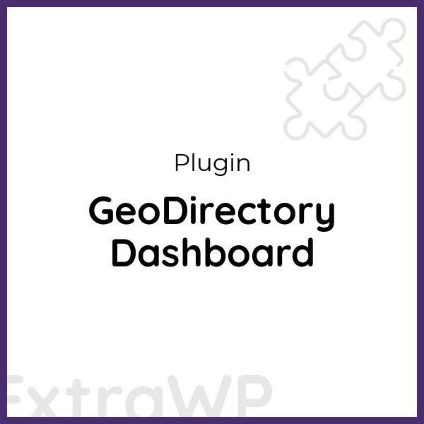 GeoDirectory Dashboard