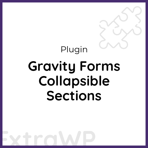 Gravity Forms Collapsible Sections