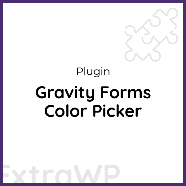 Gravity Forms Color Picker